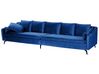 4-Sitzer Sofa Samtstoff marineblau / schwarz AURE_851571