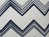 Sierkussen set van 2 chevron patroon wit/blauw 45 x 45 cm NERINE_769141