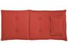 Set of 8 Outdoor Seat/Back Cushions Red MAUI_769606