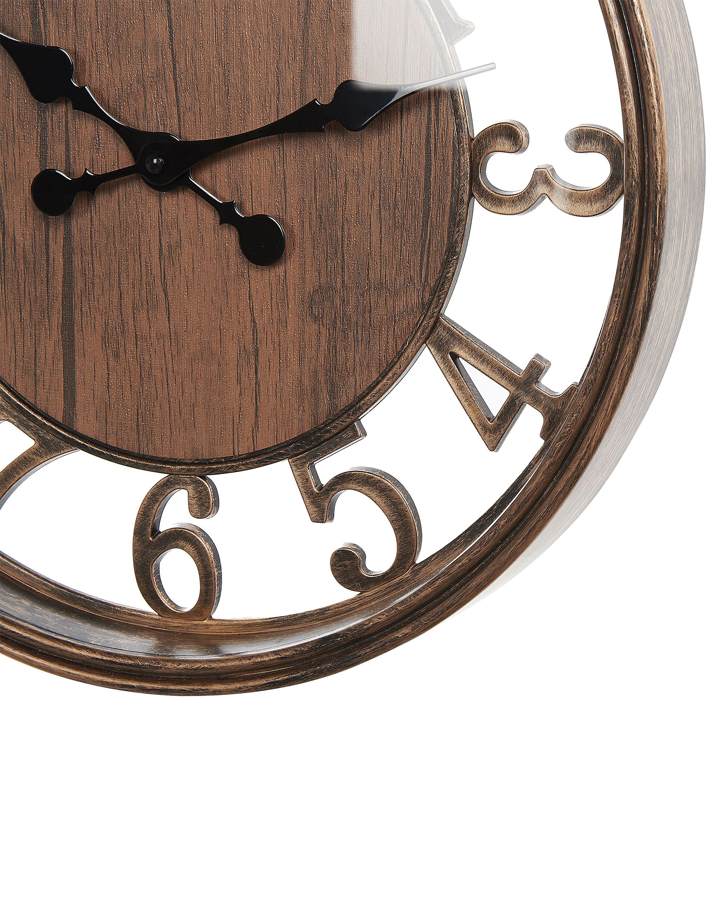 TechnoLine WT 1511 Orologio Da Parete Marrone – Diametro 50 Cm, Silenzioso, In MDF, Quarzo