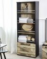 4 Tier Bookcase Light Wood with Black SALTER_778367