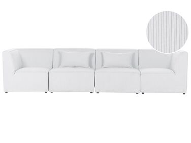 4 pers. sofa off white fløjl LEMVIG