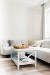 Coffee Table with Shelf White FOSTER_771775