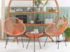 2 fauteuils spaghetti en rotin orange et table pour intérieur et extérieur ACAPULCO II_813877