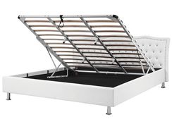 Parisänky keinonahka säilytystila valkoinen 180 x 200 cm METZ Parisänky keinonahka säilytystila valkoinen 180 x 200 cm METZ