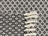 Decke Baumwolle schwarz / weiß 200 x 220 cm geometrisches Muster CHYAMA_907391