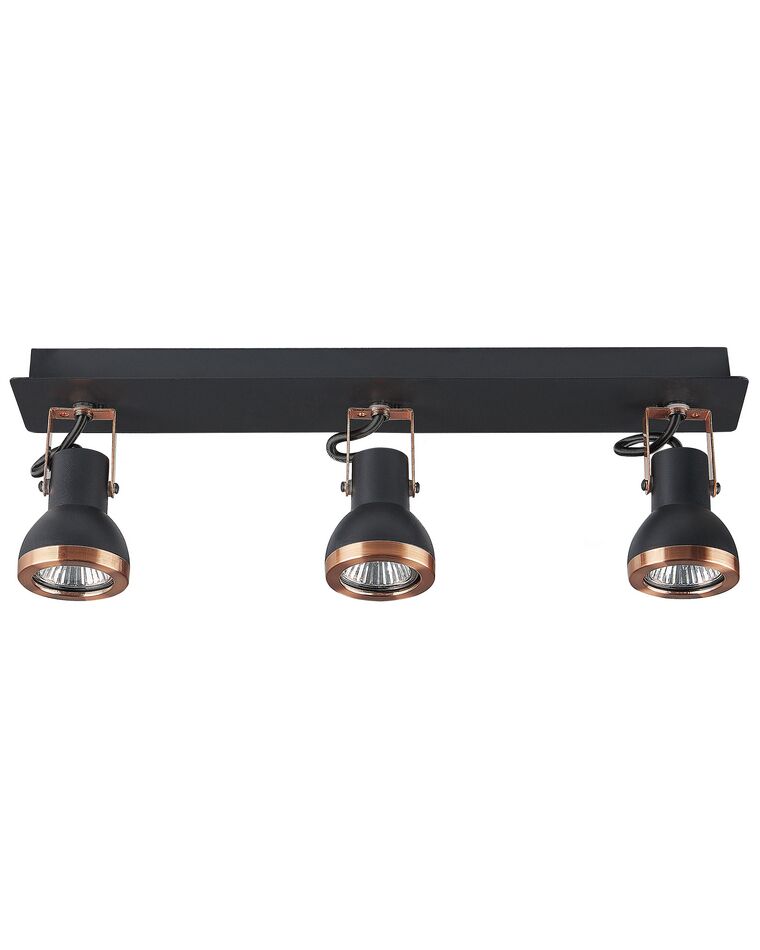 3 Light Spotlight Metal Bar Black and Copper BARO_828921