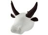 Plush Animal Head Wall Décor Bull White GEOFFREY_848238