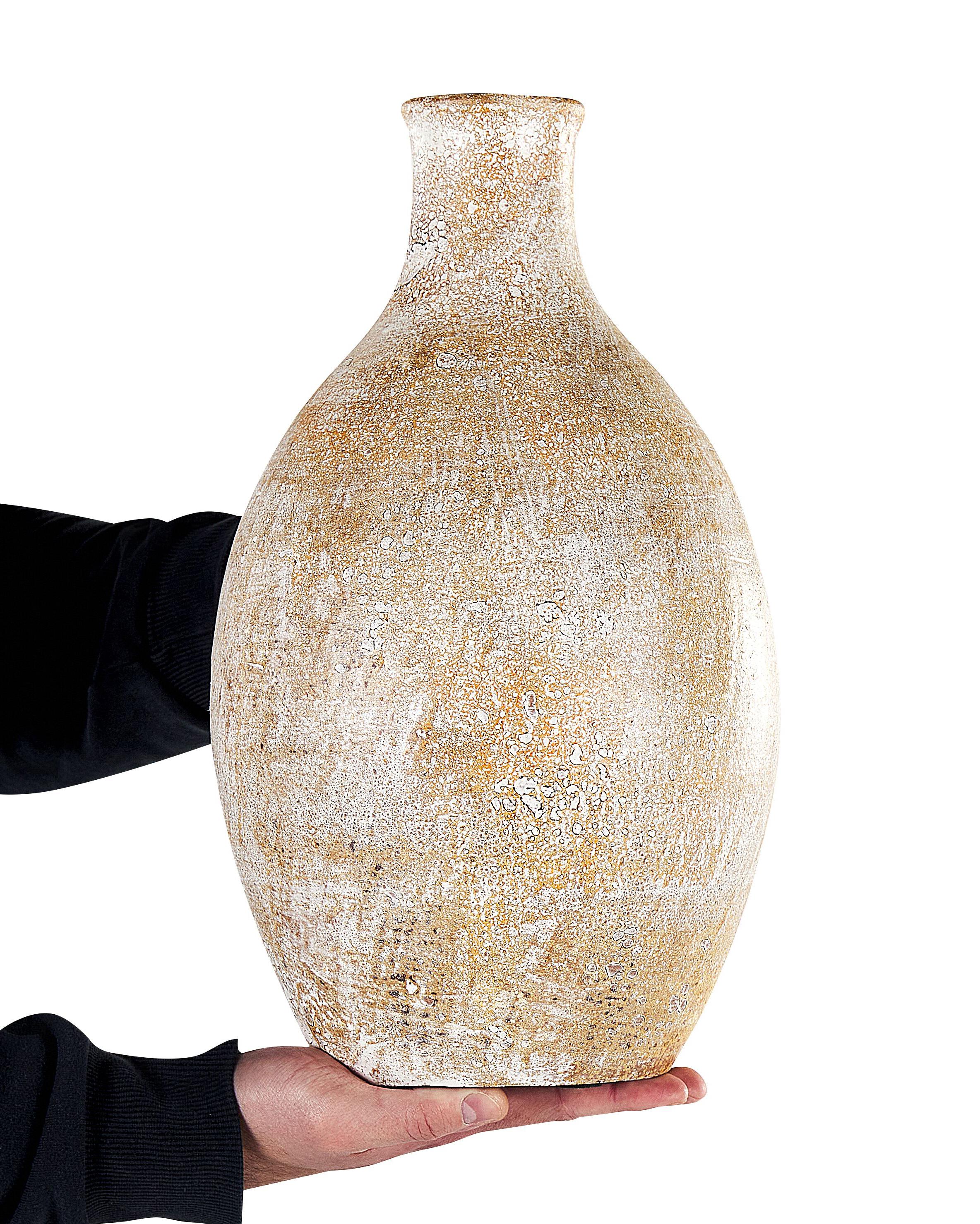 Terracotta Decorative Vase 39 cm Beige CYRENA_850403