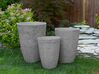Set of 2 Plant Pots 35 x 35 x 50 cm Grey CAMIA_841569