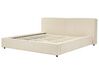 Corduroy EU Super King Size Bed Beige LINARDS_876130
