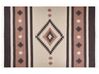 Kelim Teppich Baumwolle beige / braun 200 x 300 cm geometrisches Muster Kurzflor ARAGATS_869840