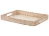 Set of 2 Rattan Decorative Trays Natural NDEBELE_838418