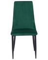 Stol 2 st sammet smaragdgrön CLAYTON_710968