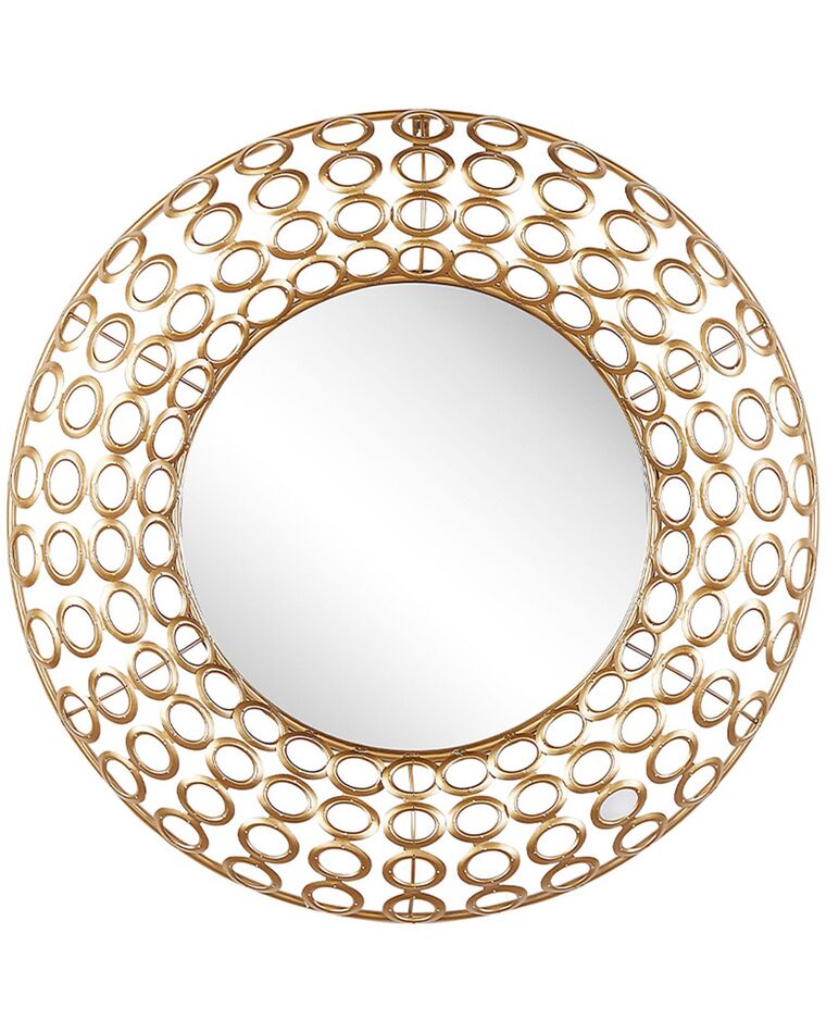 Nástěnné zrcadlo ⌀ 80 cm zlaté BOURDON _904182