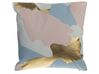 Set of 2 Cotton Cushions Abstract Pattern 45 x 45 cm Pink and Gold IXIA _769655