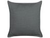 Set of 2 Linen Cushions 45 x 45 cm Dark Grey SUBULATA_838526