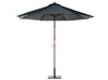 Parasol de jardin en bois avec toile gris foncé ⌀ 270 cm TOSCANA _677639