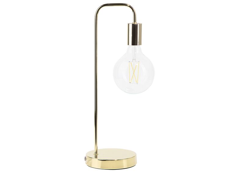 Lámpara de mesa de metal dorado 48 cm SAVENA_697955
