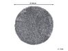 Dywan shaggy okrągły ⌀ 140 czarno-biały CIDE_746826