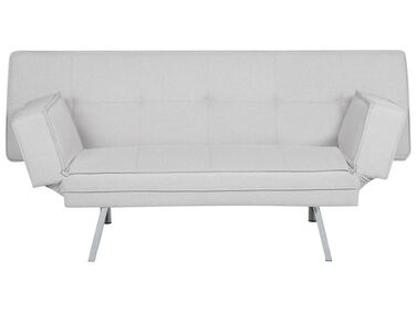 Canapé-lit en tissu gris clair BRISTOL