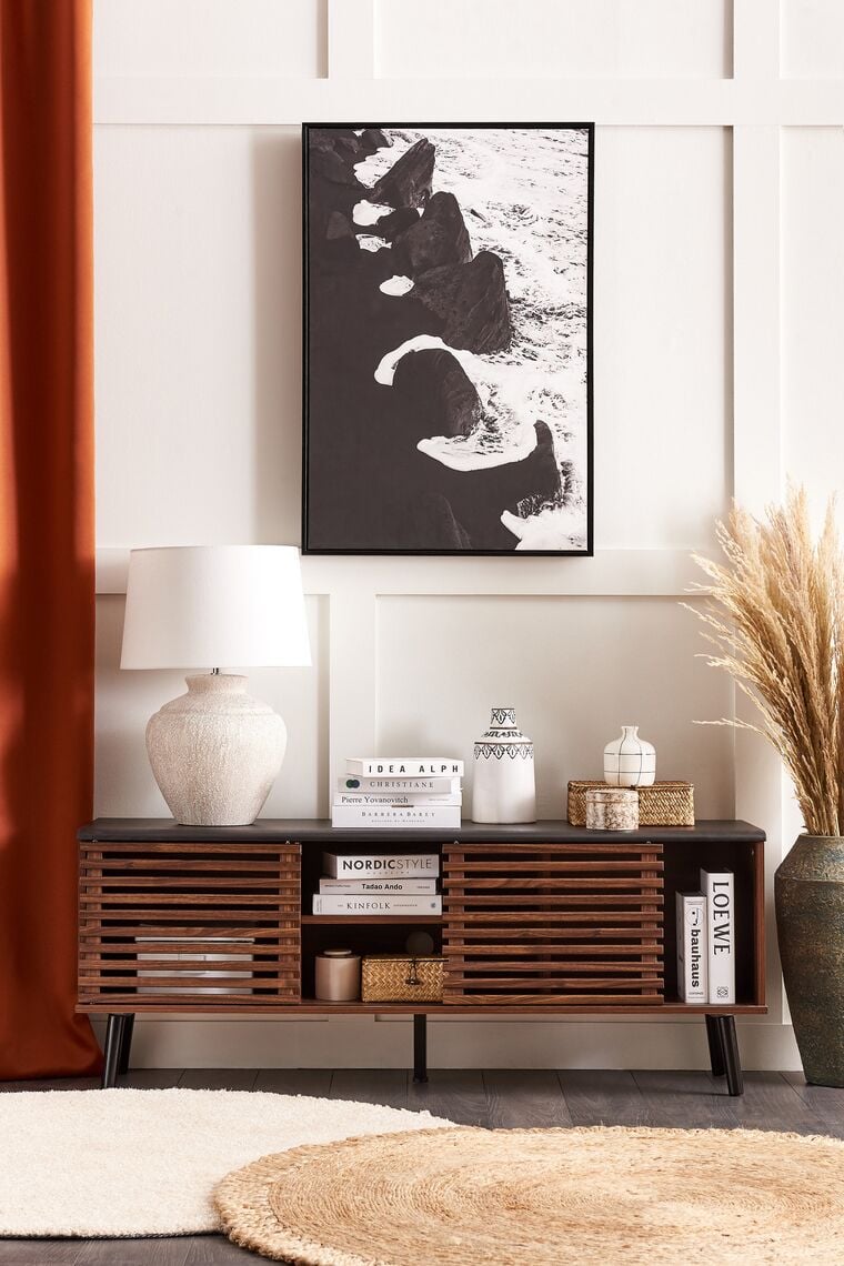 TV Stand Dark Wood PERTH Beliani.co.uk