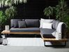 5 Seater Certified Acacia Wood Garden Corner Sofa Set Grey MYKONOS_737841