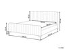 Čalúnená posteľ s roštom 160 x 200 cm zamatová ružová LUNAN_803540