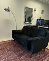 2 Seater Velvet Sofa Black LOKKA_920280
