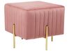 Tamborete em veludo rosa pastel 45 x 45 cm DAYTON_860638