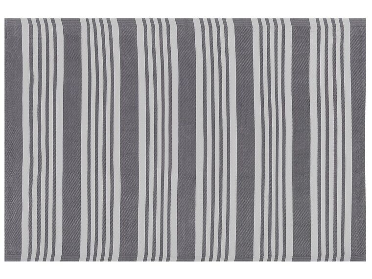 Venkovní koberec 120 x 180 cm šedý a bílý DELHI_766389