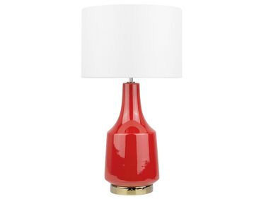 Tafellamp keramiek rood TRIVERSA