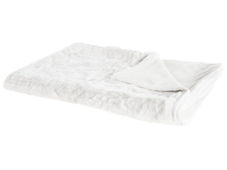 Blanket 180 x 220 cm White TOURZA_812617