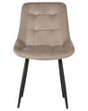 Set of 2 Velvet Dining Chairs Taupe MELROSE_885802