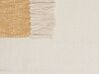 Couvre-lit en coton et acrylique 130 x 170 cm beige et orange SALME_834453
