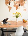 Table de salle à manger en bois 200 x 95 cm marron/noir VALBO_771063