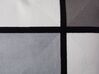Dekokissen mit Rechtecken Baumwolle grau 45 x 45 cm 2er Set WEDELIA_770327