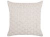 Set of 2 Knitted Cushions 45 x 45 cm Beige BASALIM_902347
