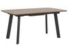 Table à manger extensible effet bois foncé et noire 160/200 x 90 cm SALVADOR_797448