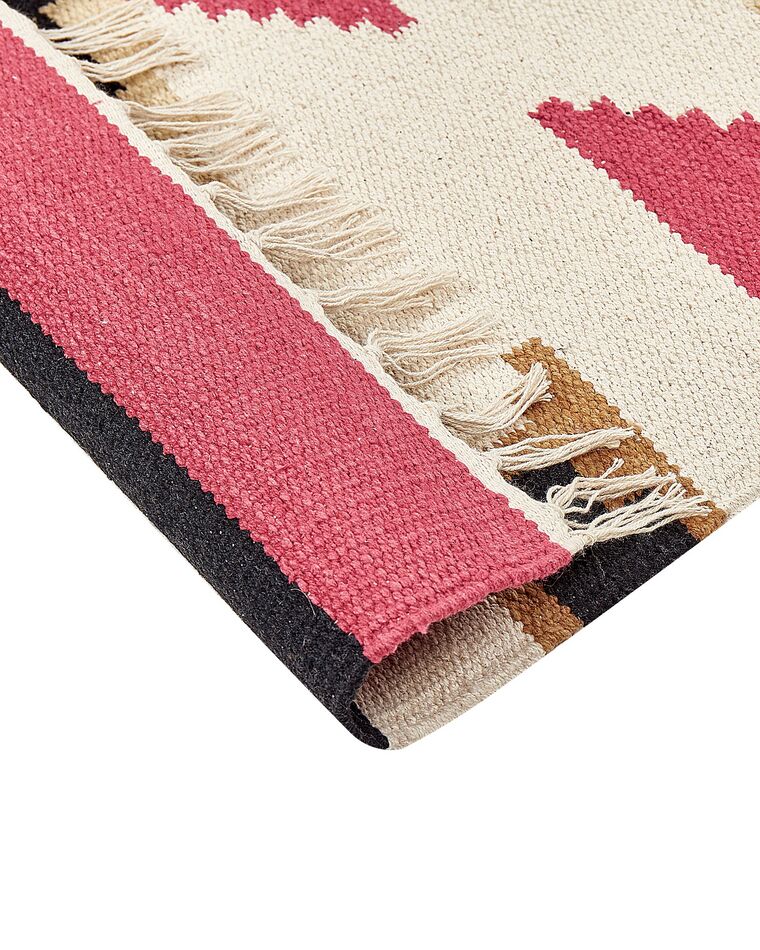 Cotton Kilim Area Rug 200 x 300 cm Multicolour GARNI Beliani.co.uk