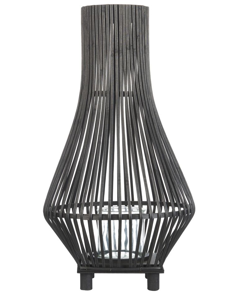 Lanterne en bambou noir 58 cm LEYTE_873486