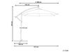 Cantilever Garden Parasol with LED Lights ⌀ 2.85 m Grey CORVAL_778667