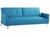 Fabric Sofa Bed Sea Blue LUCAN_672857