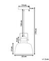 Metal Pendant Lamp Graphite Grey NARMADA_688431
