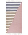 Alfombra de lana rosa/blanco/beige/azul 80 x 150 cm ENGIZ_853529