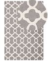 Teppich grau 160 x 230 cm marokkanisches Muster Kurzflor ZILE_802935