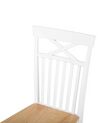 Sada 2 drevených jedálenských stoličiek biela/svetlé drevo HOUSTON_696565