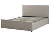 Faux Leather EU Super King Size Ottoman Bed Taupe ROCHEFORT_786490