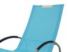 Chaise de jardin à bascule bleu turquoise CAMPO_689284