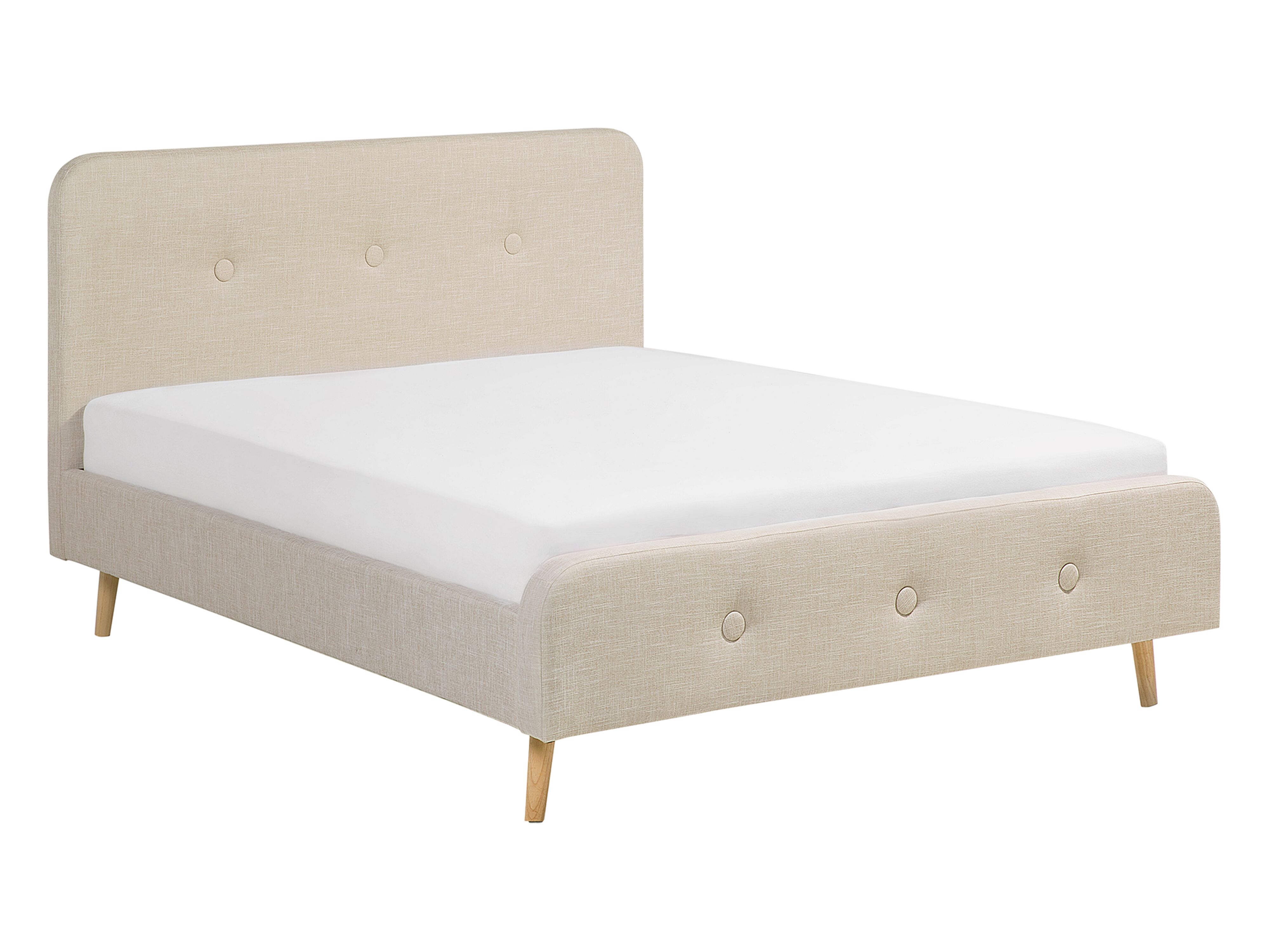 Polsterbett Leinenoptik Beige Lattenrost 140 X 200 Cm Rennes Beliani De Stoffpolsterung + mdf und stahlrahmen + hartholzfüße abmessungen: beliani